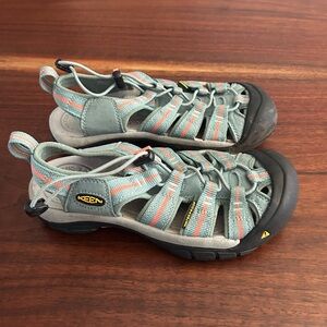 Keen Kids Newport Waterproof Hiking Sandals Gray Blue Size 5.5